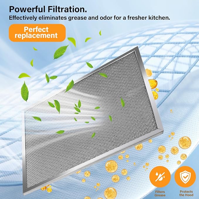 S99010467 Stove Hood Vent Filter 11.5" x 11.5" Fit for Broan Range Hood Filter BXT1 & Nutone AR1 series 99010467 Range Hood Grease Filters 2 Pack