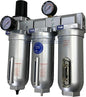 SUPER HEAVY DUTY HIGH FLOW AIR FILTRATION SYSTEM, 2 STAGE PARTICULATE FILTER PLUS OIL REMOVING COALESCING FILTER COMBINATION (1/2" NPT, AUTO DRAIN)