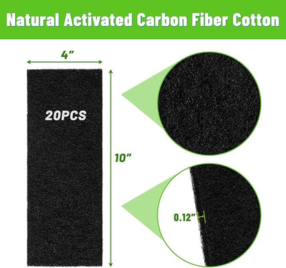 4"x10" Activated Carbon Air Vent Filters for Home, Floor Vents Filters, AC Vent Filter,Floor Registers Filters,10 Pcs Charcoal Vent Filter Home