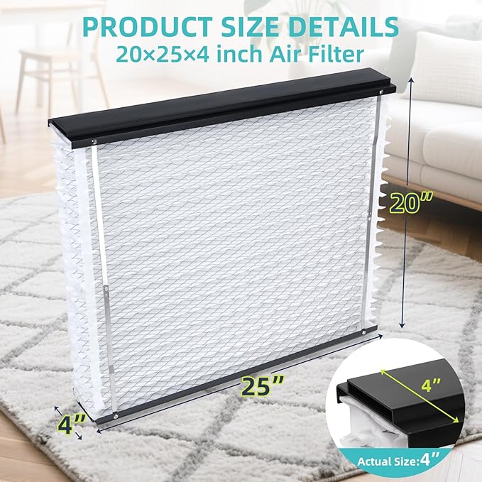 2 Pack 213 Air Filter Compatible with AprilAire Whole House Air Purifiers Model 1210 1620 2210 2216 3210 4200 - MERV 13, Size:20x25x4