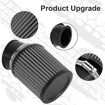 High Performance Upgraded 62mm Air Filter Adapter Intake and Spark Plug Kit for Predator 212cc 6.5Hp Baja MB165 & MB200 BK200 BT200X RT200 Mini Bike Go Kart Black
