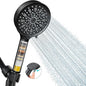Cobbe Filtered Shower Head with Handheld, High Pressure 6 Spray Mode Showerhead with Filters, Water Softener Filters Beads for Hard Water - Remove Chlorine - Reduces Dry Itchy Skin, Matte Black