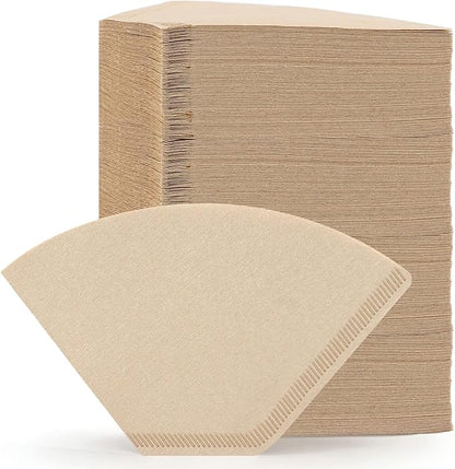 Segarty #1 Coffee Cone Filters, 400 Count Pack Size 1-2 Cup Natural Unbleached Brown Paper Disposable Pour Over Maker Basket Dripper for Most Brewer Machine for Home, Office, Cafetera