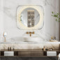 LUVODI Lighted LED Bathroom Mirror: 28”x32” Transparent Wall Mounted Vanity Mirror with Bright Back Lit - Illuminated Dimmable 3 Colors Mirrors with Smart Memory Form Anti-Fog for Bathroom