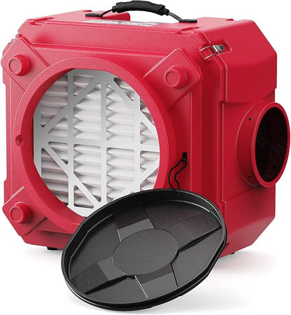AlorAir CleanShield HEPA 550 - Heavy Duty Commercial Air Scrubber HEPA Filter System, 25' Power Cord with Lighted End and Roto-Molded Unbreakable Housing Air Cleaner, cETL Listed, Red (Pack of 8)