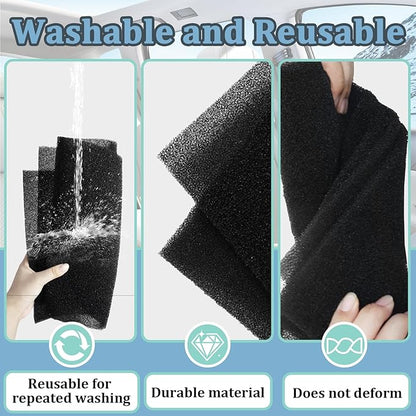 30 PPI Sponge Filter, Foam Filter Replacement, Universal Air Filter Sheet,Size 24" x 12" x 3/8", Perfect for Cutting and Fitting Purifier, Aquarium, Fish Tank, Air Conditioner