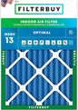 Filterbuy 15x20x2 Air Filter MERV 13 Optimal Smoke & Allergy Defense (1-Pack), Electrostatic Pleated HVAC AC Furnace Filters Replacement, Made in USA (Actual Size: 14.50 x 19.50 x 1.75)