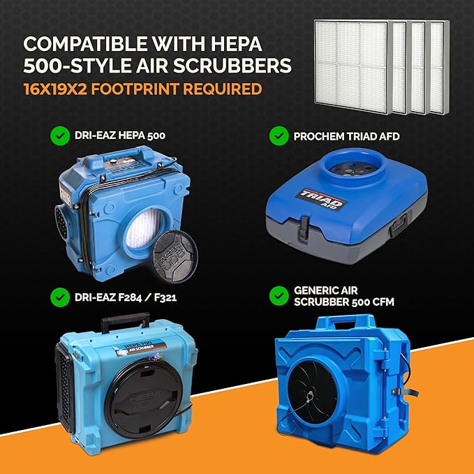 Dri-Eaz F321 Compatible Primary Filter Replacement for Defendair F284 & HEPA 500 Air Scrubber, 16x19x2