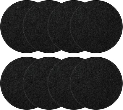 Compost Bin Charcoal Filters Replacement - 8 Pack 6.7 Inch Round Activated Charcoal Filters, Fits Most Countertop Compost Pail