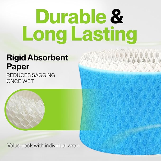 Durabasics 6 Pack of Premium Humidifier Filters Compatible with Honeywell Humidifier Filters HAC-504, HAC-504AW & Honeywell Filter A | Replacement for HCM 350 Cool Mist Humidifiers