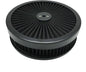 X-AVION Full Flow Round 9''X2'' Air Filter Assembly Kit Black Washable and Resuable Air Cleaner with Mounting Stud & Wing Nut Kit Air Cleaner for 4 Barrel Carburetor V8 Chevy Fοrd