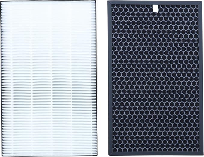 FZ-F50HFE/U FZ-F50DFE Air Purifier Replacement Filter Set Compatible with Sharp FPK50UW FP-K50UFP-J40 FP-JM40 FP-G50 FP-GM50 Air Purifiers, Part FZ-K50HFU FZ-K50DFU,air purifier Filter