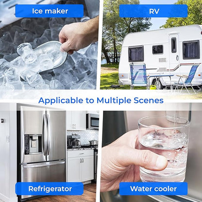 Waterdrop Inline Water Filter for Refrigerator and Ice Maker, 1 Year NSF Certified High Capacity Drinking Water Filtration System with Direct Connect Fittings,Reduces Chlorine,Sediment,Bad Taste&Odor
