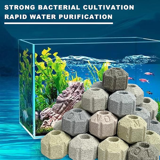 Fish Tank Bio Media - 1000g, 2.2lb Bio Balls for Aquarium Filter & Pond | Biological Filter Media for Freshwater | Nitrogen Removing Bio Spheres | Aquarium Ceramic Media,with Filter Media Bag