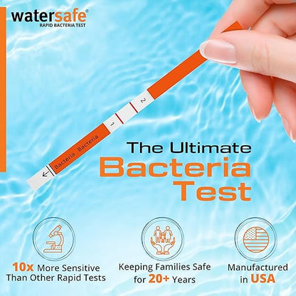 Pool and Spa Rapid Bacteria Test by Watersafe, Detects Down to 1 Bacteria/μL in 15 Minutes, Including E. coli and Salmonella. 20 Tests.