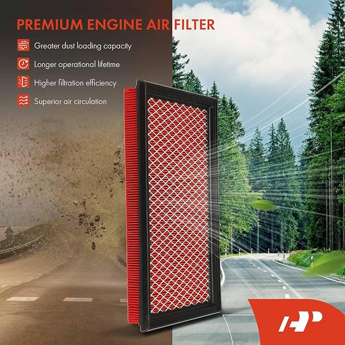 A-Premium High-performance, Pre-oiled Engine Air Filter Compatible with Infiniti, Nissan, Subaru, Saab - FX35, G35, QX4, 350Z, Altima, Maxima, Murano, Pathfinder, Sentra, Forester, Impreza, Legacy