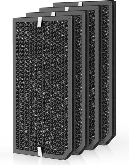5000 Replacement Carbon Filter Compatible with Air Doctor 5000, 5000H, 5500, 5500i Air Purifiers, High-Capacity Large Granule Carbon Filter Compare to Part # ADF5006, 4-Pack
