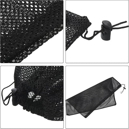 PATIKIL 18"x18" Pump Barrier Bag, Pond Pump Media Filter Bag with Drawstring for Most Pumps, Pond Biological Filters, Black