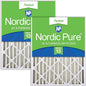 Nordic Pure 20x20x4 (Actual Size: 19 1/2 x 19 1/2 x 3 5/8) Pleated MERV 13 Air Filters 2 Pack