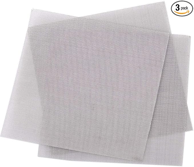 LTKJ 3pcs Stainless Steel 50 Mesh Micron True Filtration Screen Fine Wire Filter 3.94 x 3.94inch