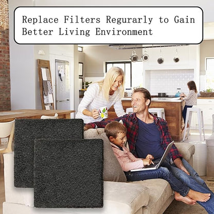 8 Pack Activated Carbon Filters Fits EKO Trash Can with Built-in Compartment 11.8 Gallon, 20L+20L, 36L+24L, Also Fits SIMPLI-Magic Garbage Bins Gallons, Refill for Trash Can and Compost Bin