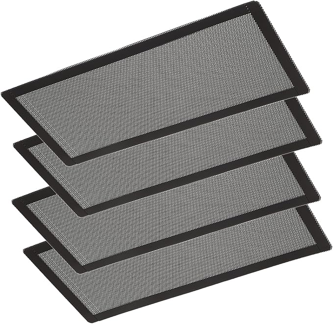 Magnetic Floor Vent Covers- 4"x10" Air Vent Screen Mesh Cover, Floor Register Vent Cover, Magnetic PVC Vent Mesh for Home Wall Ceiling Floor Air Vent Filters (4-Packs)