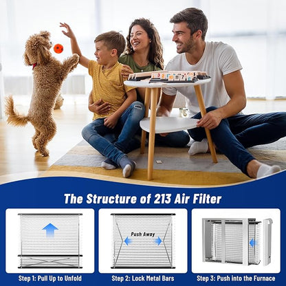 2-Pack 213 Replacement Filter, Compatible with Aprilaire 1210, 1620, 2210, 2216, 3210, 4200, 20x25x4 Inches MERV 13 Furnace Air Filter