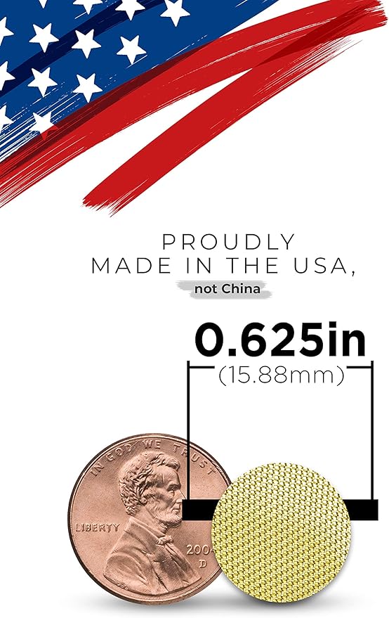 Made in The USA - 50 5/8 Inch (.625") Brass Mesh Pipe Screen Filters