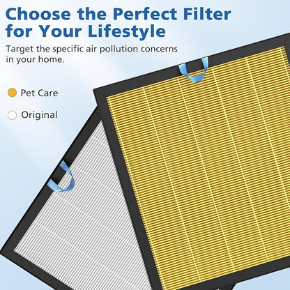 Vital 200S Replacement Filter Compatible with LEVOIT Vital 200S and Vital 200S-P Air Purifier, HEPA and High-Efficiency Activated Carbon Vital 200S-P Filter, Vital 200S-RF, LRF-V201-WUS, 2 Pack, White