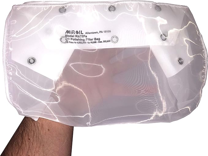 MirOil RB22FS Oil Polishing Filter Bag, Maintain Quality & Taste of Fried Foods, Reduce Contaminants, Extends Life of Hot & Cold Cooking Oil for Diner, Restaurant & Food Service(Bag Only) - Part 12748
