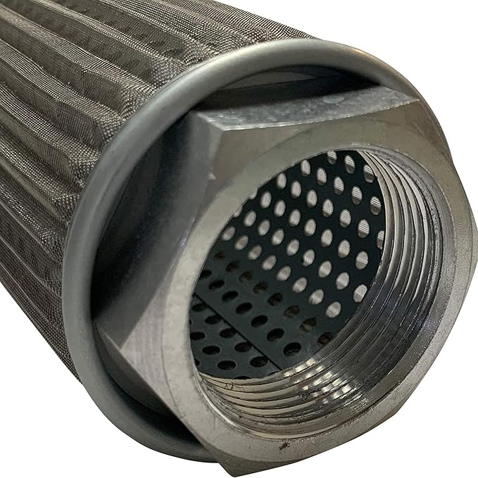 Air filter for regenerative blowers | Metal mesh | 2" Female Connection | Filter for Vacuum Pumps | Filtro de aire para Blowers regenerativos | Side channel filter for blower