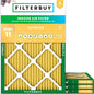 Filterbuy 16x21x1 Air Filter MERV 11 Superior Pet & Allergy Defense (4-Pack), Electrostatic Pleated HVAC AC Furnace Filters Replacement, Made in USA (Actual Size: 15.50 x 20.50 x 0.75)
