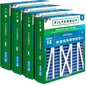 Filterbuy 21x21.5x5 Air Filter MERV 13 Optimal Smoke & Allergy Defense (4-Pack), Pleated HVAC AC Furnace Filters for Trane Perfect Fit & American Standard (Actual Size: 20.00 x 21.09 x 4.97)