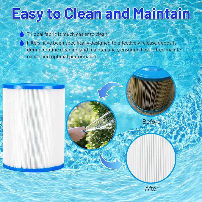 HANXER® Spa Filter Cartridge Replaces for C-7626, CX250RE, Star-Clear C250, PA25-4, PA25-4/M4, FC-1230, 70251 Hot Tub Filter, 25 sq.ft, 1 Pack