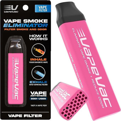 VapeVac(Registered AMZ Brand) – Pocket-Sized Personal Air Filter for Discreet Output Reduction | Minimizes Odor, Keeps Air Fresh | Not an Emission Device – 500+ Uses