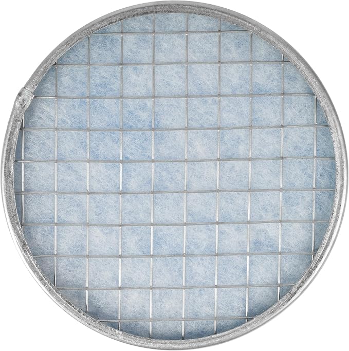6" Inch Filter Replacement - Round Duct Filter System - G4 Class Filter and Mesh Screen - Dust Collection and Air Purification