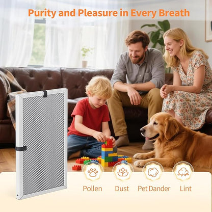 2-Pack 12x20x1 MERV 8 Reusable & Washable Electrostatic Air Filters - Long-Lasting Filter for HVAC, Furnace & Air Conditioner Units, Actual Size: 11-5/8” x 19-5/8” x 7/8”