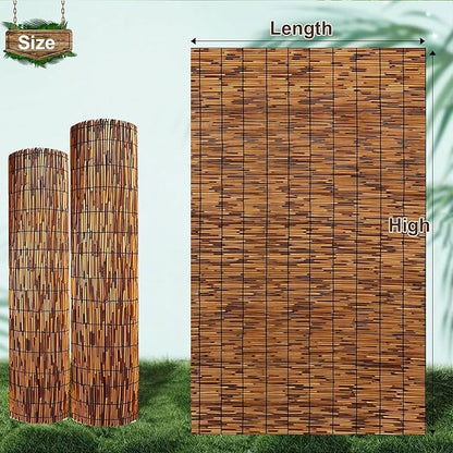 Fence Privacy Screen Natural Reed Fencing Decorative Fence for Backyard Garden Patio Pool Apartment Balcony Outdoor Wall Divider Privacy Screen
