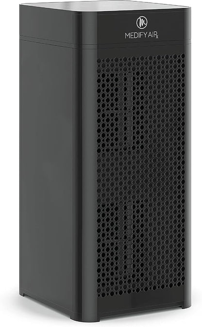 Medify MA-40 UV Light Air Purifier with True HEPA H14 Filter | 1,793 ft² Coverage in 1hr for Wildfires Smoke, Odors, Pollen, Pets | Removal to 0.1 Microns | Black, 1-Pack