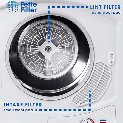 Fette Filter -Premium Material Dryer Exhaust Filters Compatible with Sonya, Panda, Avant, Magic Chef Dryers 16 Exhaust Filters & 4 Air Intake Filters