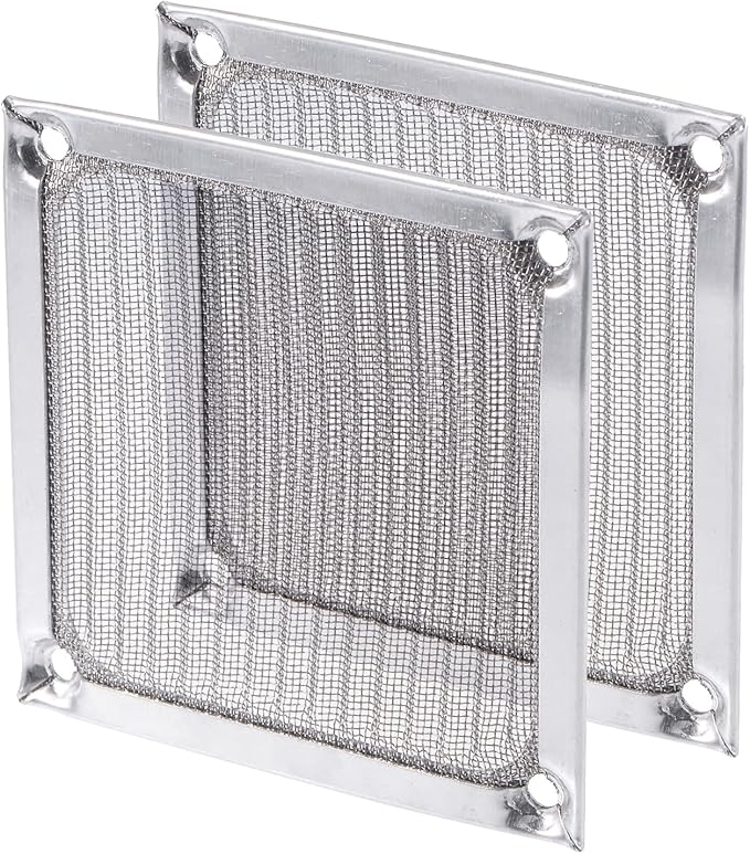 MECCANIXITY 80mm Computer Fan Filter Grills Stainless Steel Mesh Dustproof Case Cover for Computers, Pack of 2