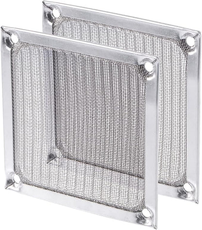 MECCANIXITY 80mm Computer Fan Filter Grills Stainless Steel Mesh Dustproof Case Cover for Computers, Pack of 2