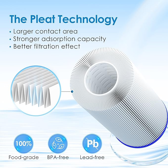 Waterdrop FXHSC Whole House Water Filter, Replacement for GE® FXHSC, GXWH40L, GXWH35F, American Plumber W50PEHD, W10-PR, R50-BBSA, 5 Micron 10" x 4.5", 4 Pack