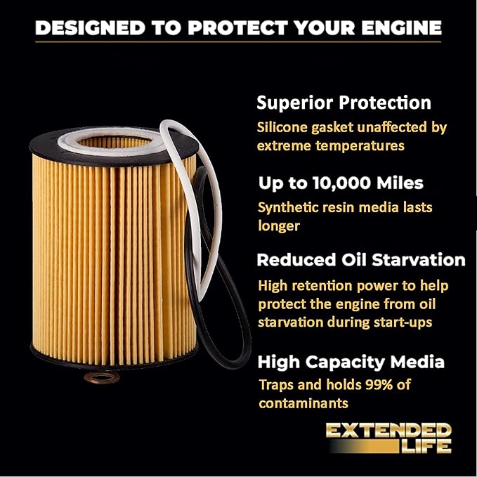 PG5702EX Extended Life Oil Filter up to 10,000 Miles | Fits 2007-20 Toyota Tundra, 2008-20 Sequoia, Land Cruiser, 2008-20 Lexus LX570, 2015-20 RC F, 2018-20 LC500, 2008-14 Lexus IS F (Pack of 6)