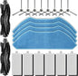 (20 Pack) M1 Replacement Parts Compatible with Lefant M1 Robot Vacuum Cleaner, 2 Roller Brushes, 8 Side Brushes, 6 HEPA Filters, 4 Mop Pads, Accessories Kit