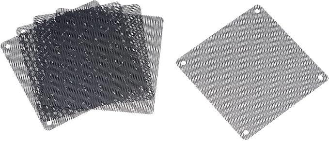 uxcell PC Dust Fan Screen with Screws for Cooling Dustproof Case Cover PVC 120mm 5pcs