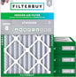 Filterbuy 18x20x4 Air Filter MERV 8 Essential Dust & Allergy Defense (4-Pack), Electrostatic Pleated HVAC AC Furnace Filters Replacement, Made in USA (Actual Size: 17.50 x 19.50 x 3.63)