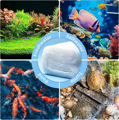 Aquarium Filter Floss Fish Tank Filter Media Aquarium Filter Pad for Fish Tank, Ponds,Garden, Saltwater,Fershwater,Plant, Trutle(39.37x11.8in White)