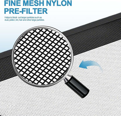 4 Pack HAP602 Replacement Filter for ECOSELF HAP602/HAP602WF Air Purifier, 3-IN-1 Filter Replacement, High-Efficient & Activated Carbon Filter for Home