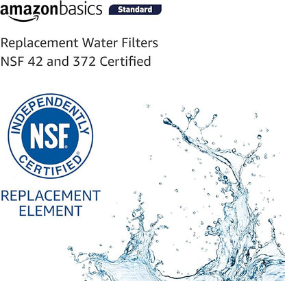 Amazon Basics Replacement Water Filter Cartridge Compatible with GE MWF Refrigerator, Pack of 3, Standard Filtration